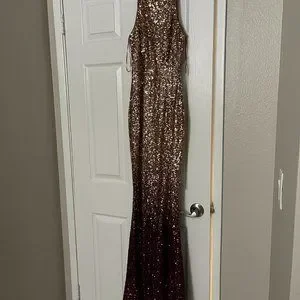 Lulus Dresses Infinite Dreams Burgundy And Rose Gold Ombre